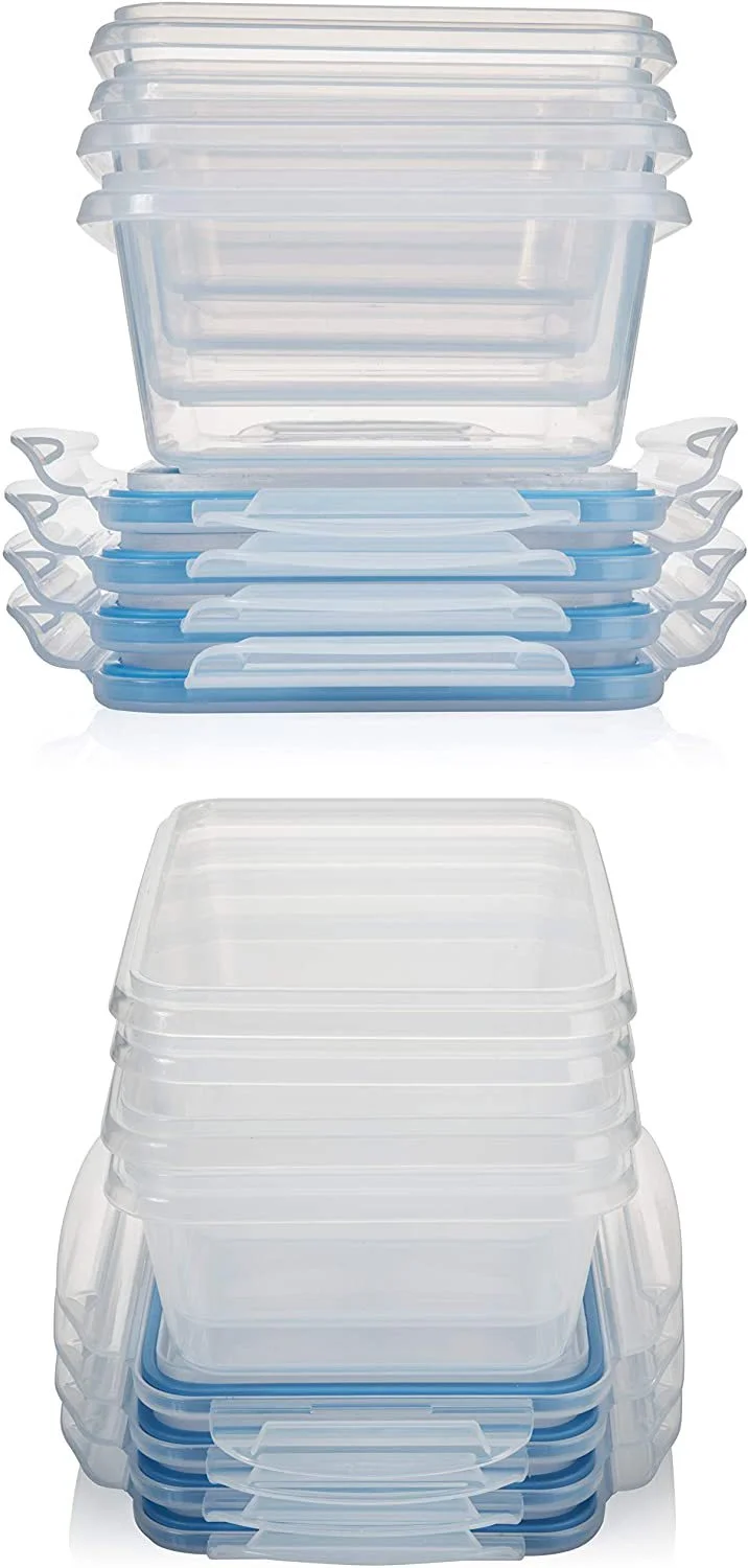 Plastic Food Storage Containers with Transparent Lid Custom Size Accepted Lunch Box