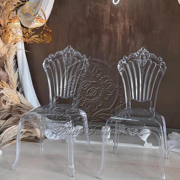 Transparent Acrylic Clear Color Princess Plastic Chair