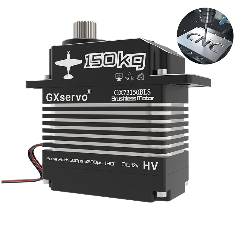 Yipin A280BHLW 2S HV 150KG Super Torque 0.110Sec BLS Waterproof Robot Servo for 1/5 Scale RC Cars Toys for Boys