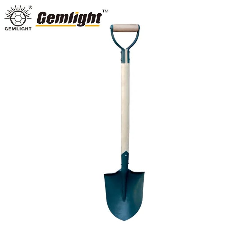 Factory Wholesale High Quality D-Grip Handle Farming Tools Fiberglass Round Point Shovel for Outdoor