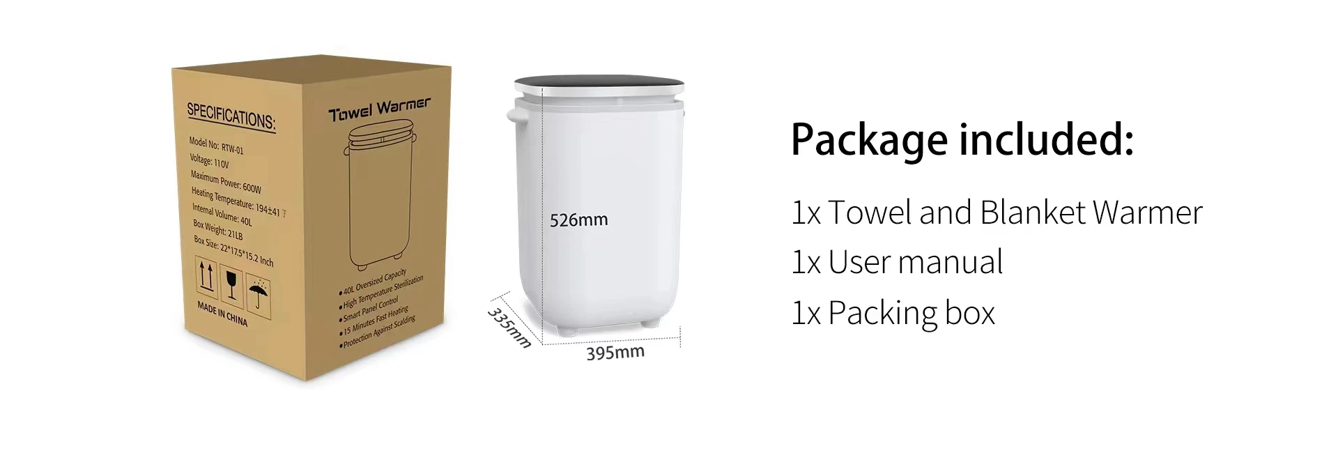 2023 Top Selling Bathroom 40L Towel Warmer Bucket Timed Smart Towel Drying Bucket Towel Heater