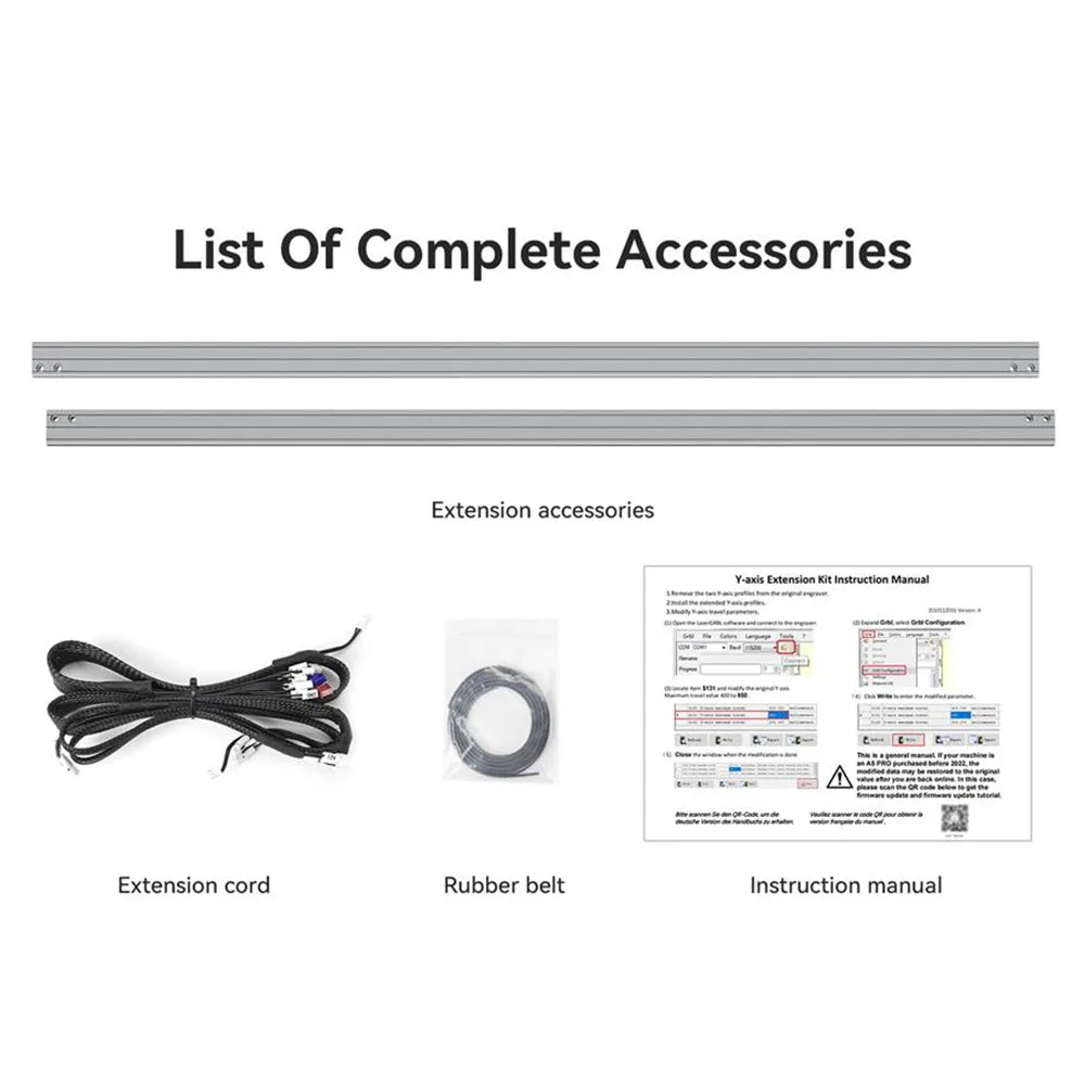 Hot Sale ATOMSTACK X20 S20 A20 PRO Y-axis Extension Shaft kits cutting Laser Engraver Accessories