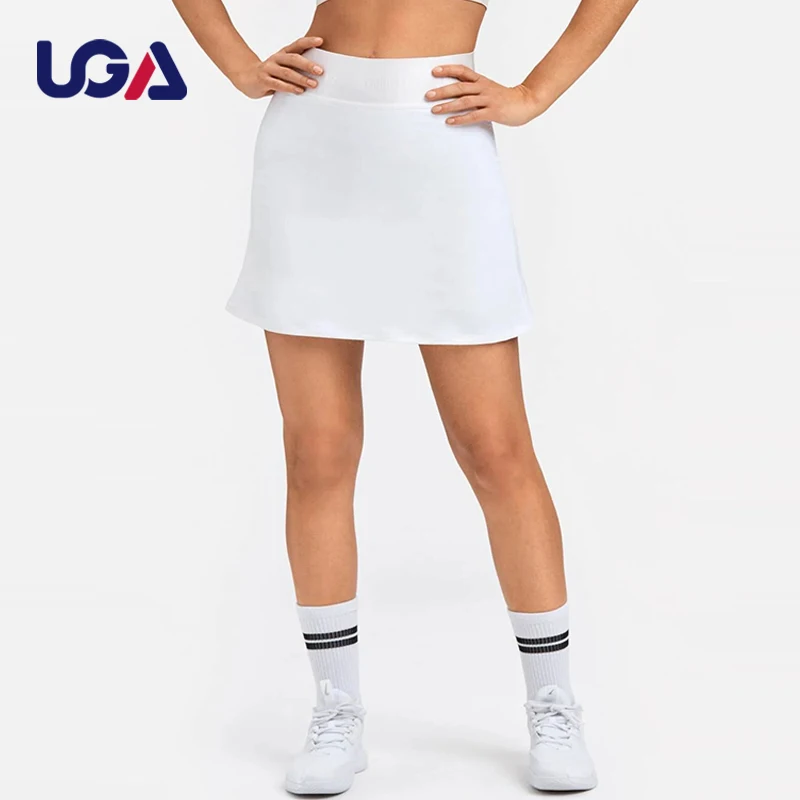 Женское белое платье для бега, велоспорта с логотипом на заказ, спортивные шорты для фитнеса и йоги в помещении, платье для гольфа, тенниса, спортивных тренировок с карманами