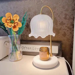 Wholesale Flameless Flower Shape Candle Heater Warming Light GU10 Electric Meltal Wax Melts Burner Melting Candle Warmer Lamp