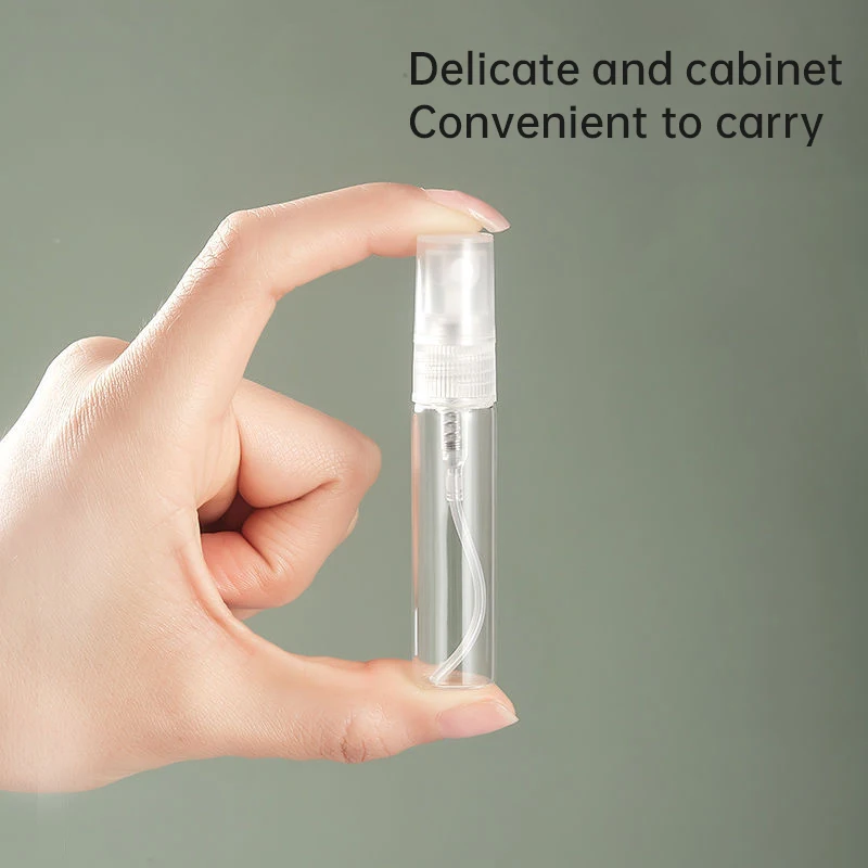 Cheap High Quality 2ml 3ml 5ml 10ml Small Perfume Atomizer Vials Sample Glass Bottle With Plastic Spray Pump Mini Tester Bottles