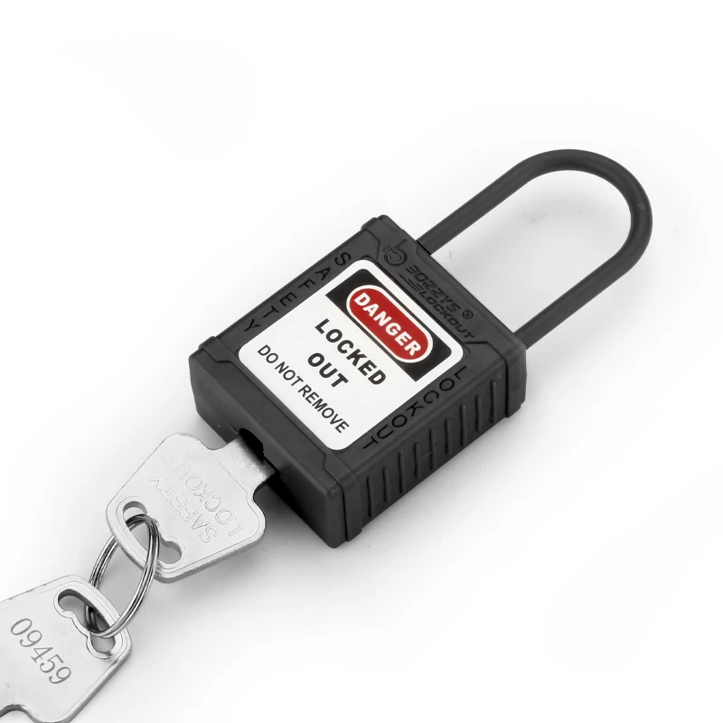 BOZZYS 4MM Insulated Industrial Safety Padlocks with Master Keyed and Steel Shackle to Lockout Prevent Accidental Operation Red