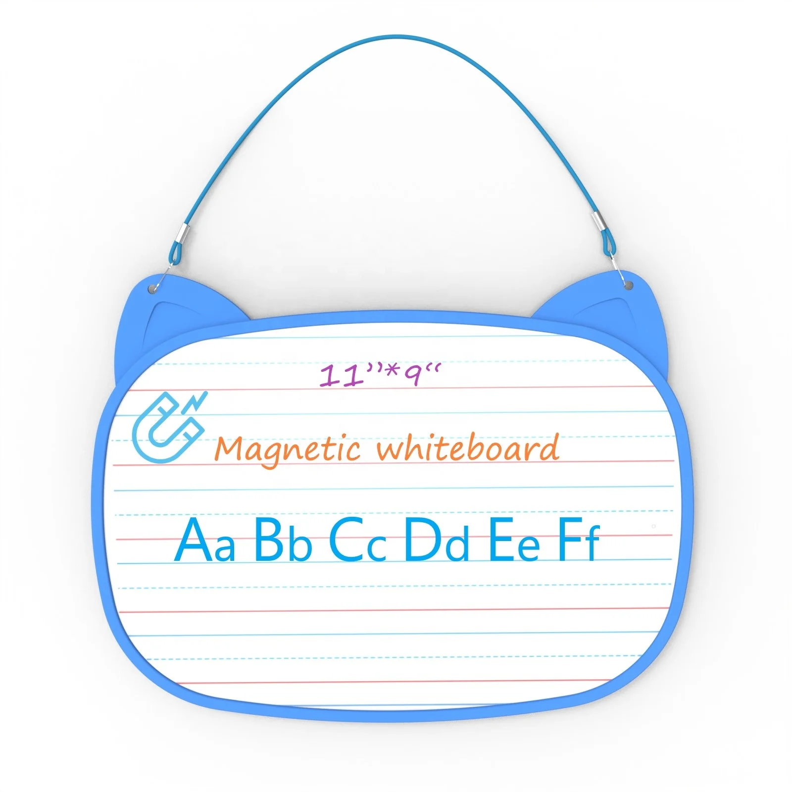 High Quality Blue Whiteboard Dry Erase Double Sided Small White Board 11'*9 'Wall Hanging Mini Magnetic Board for Children