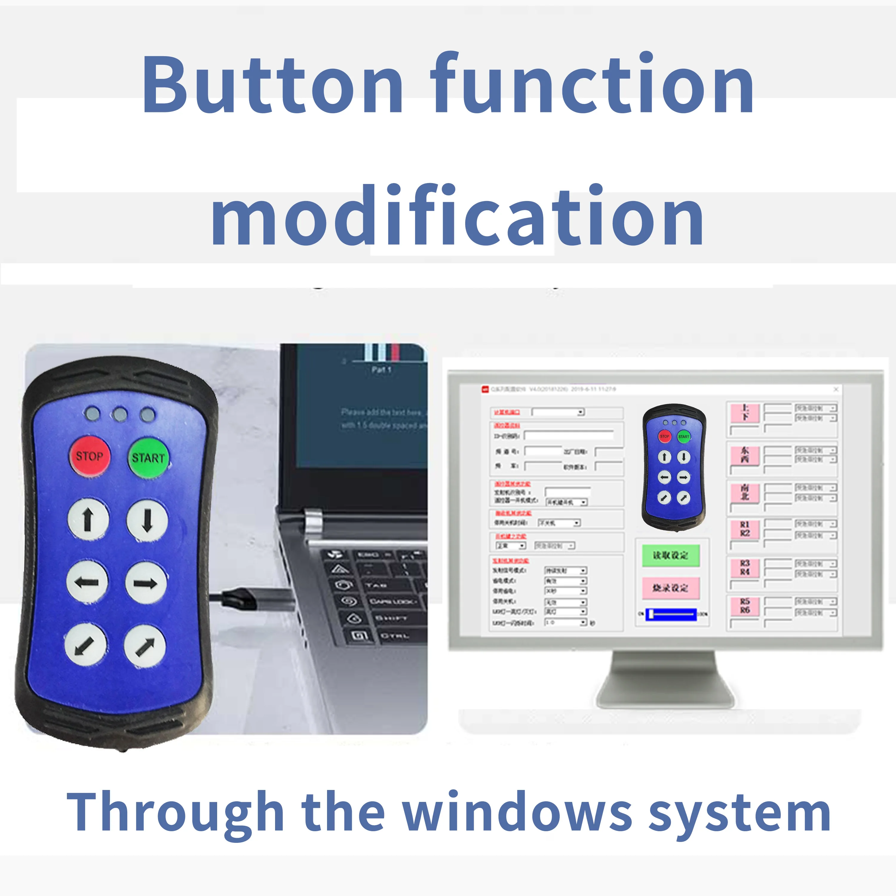 A400 LCC DC10-30V dump trailer remote truck ramp winch remote control industrial wireless crane remote control