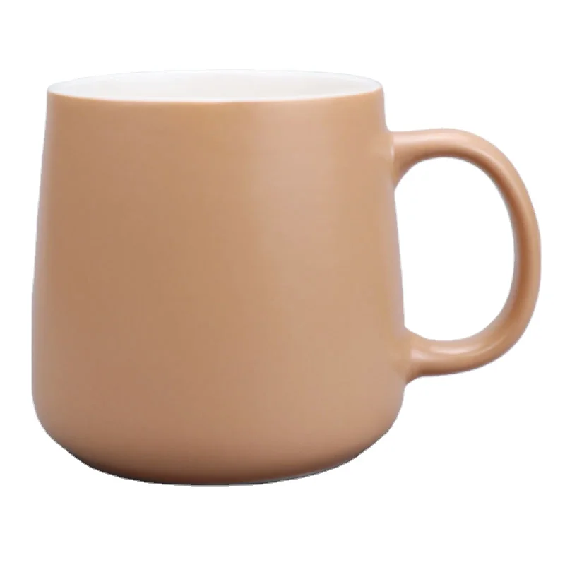 Оптовая продажа, матовая многоразовая керамическая кружка для чая, молока, фарфоровая кофейная чашка для капучино с логотипом на заказ
