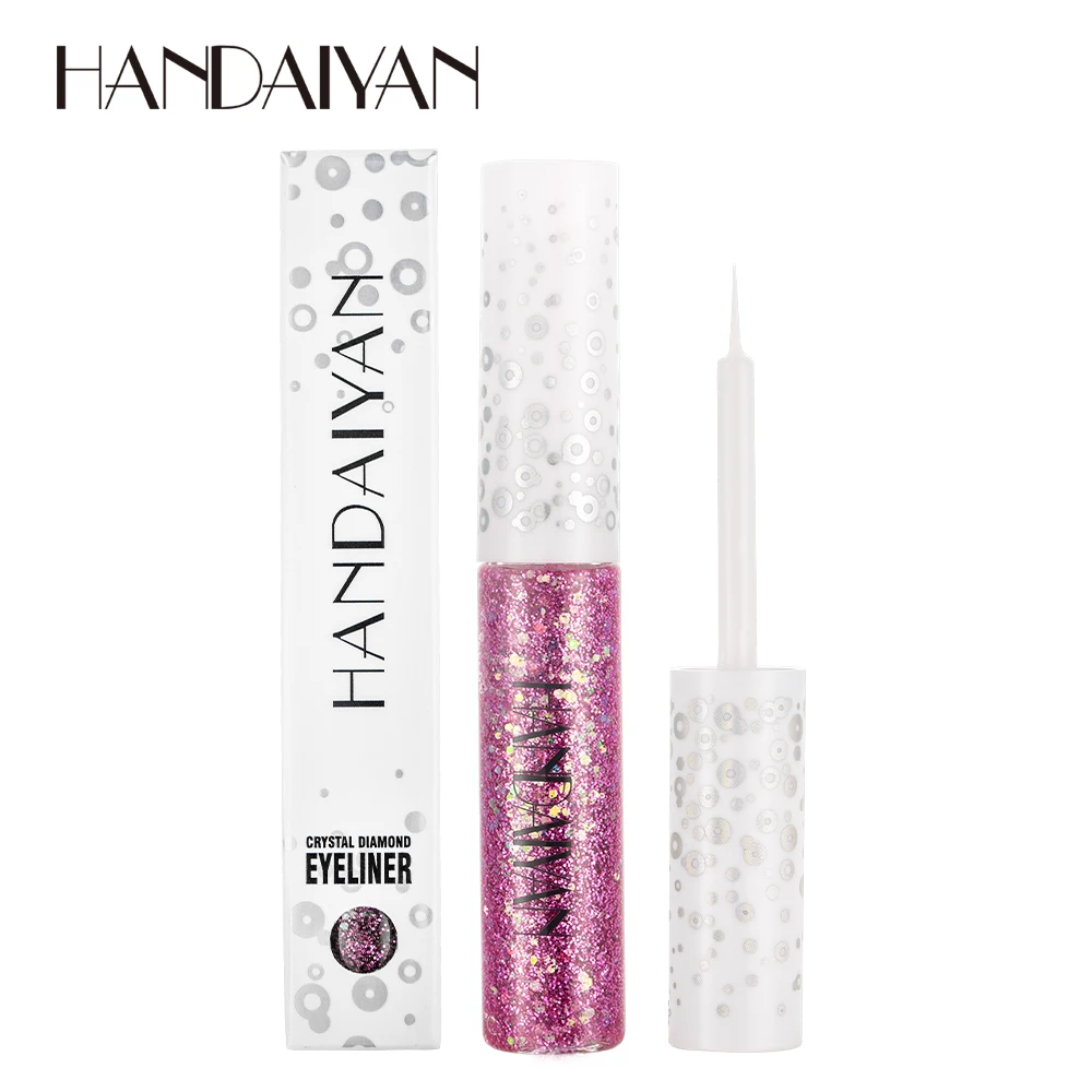 HANDAIYAN 12 Colors Eye Beauty Makeup Rainbow Shiny Glitter Shadow Smooth Metallic Water Liquid Eyeliners