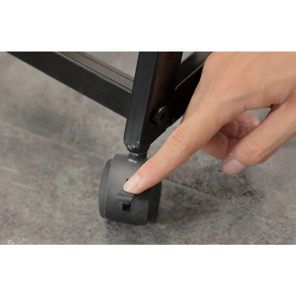 Hot Sale Light Duty Flooring Metal Ribbon Storage Rack Scarf Display Rack Stand With Wheels