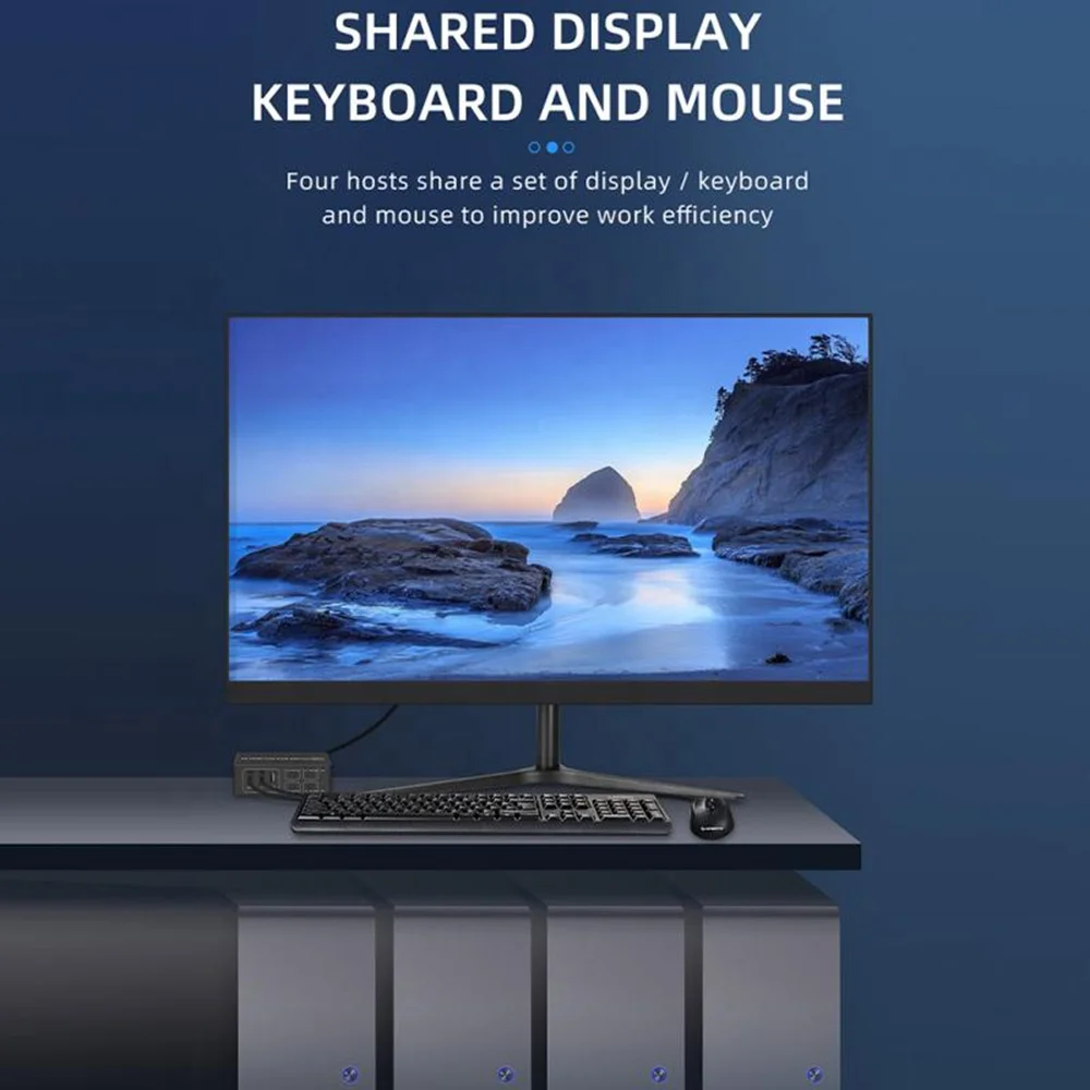  4K USB KVM переключатель коробка 4 порта HDim-совместимый консоль концентратор для ПК клавиатуры мыши (для интерфейса
