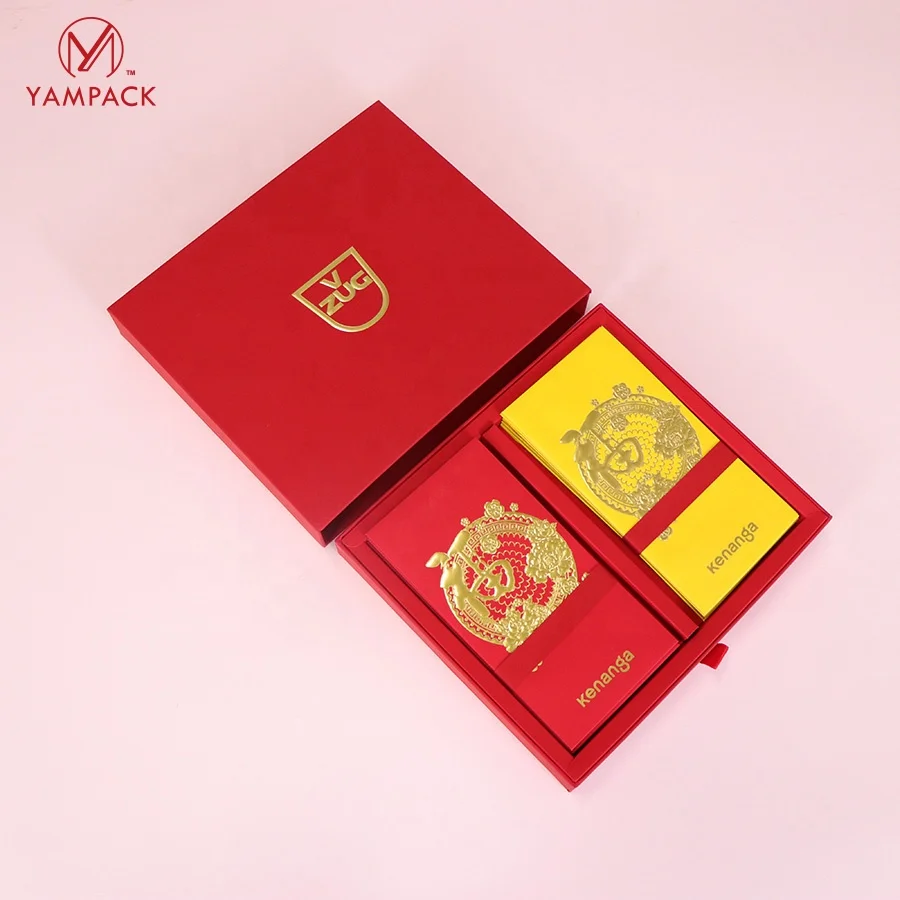 New design lucky laser pearl paper red packet for Chinese new year