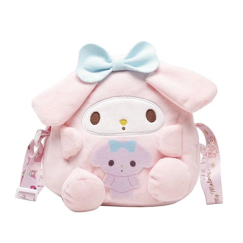 2023 Cute Kawaii 3D Cartoon Anime Character Shoulder Crossbody Plush Bags Girls Kids furry Purse Portable Storage Handbag