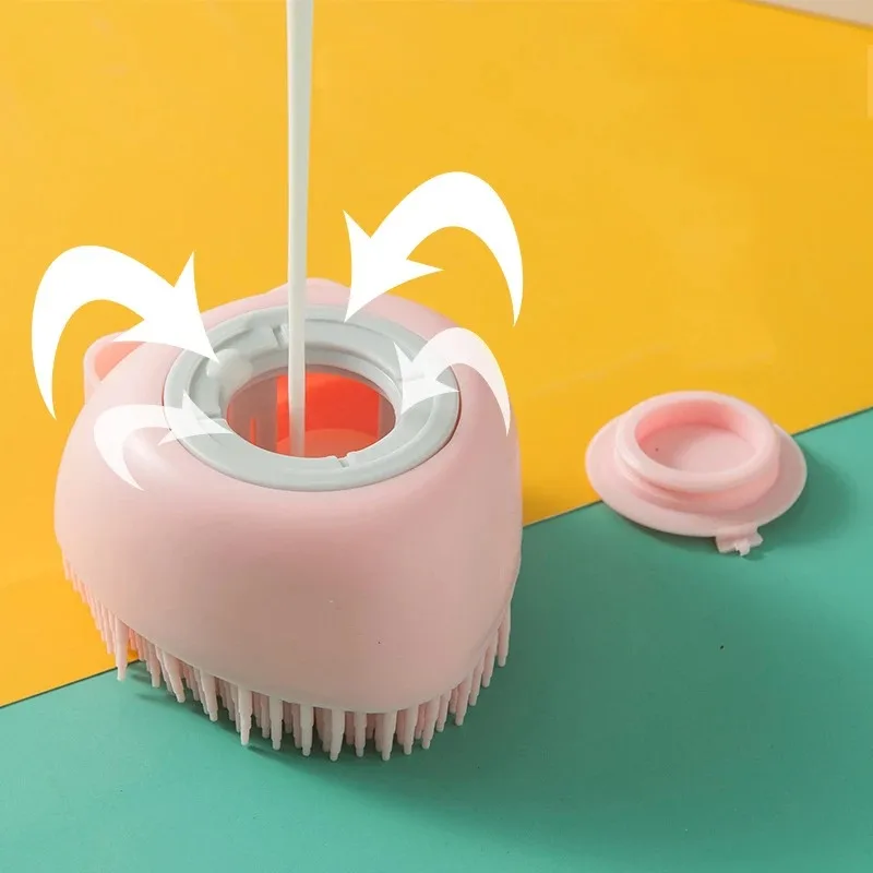 hotsale portable shower massage rubber wash silicon shampoo brush hair dog bath brushes