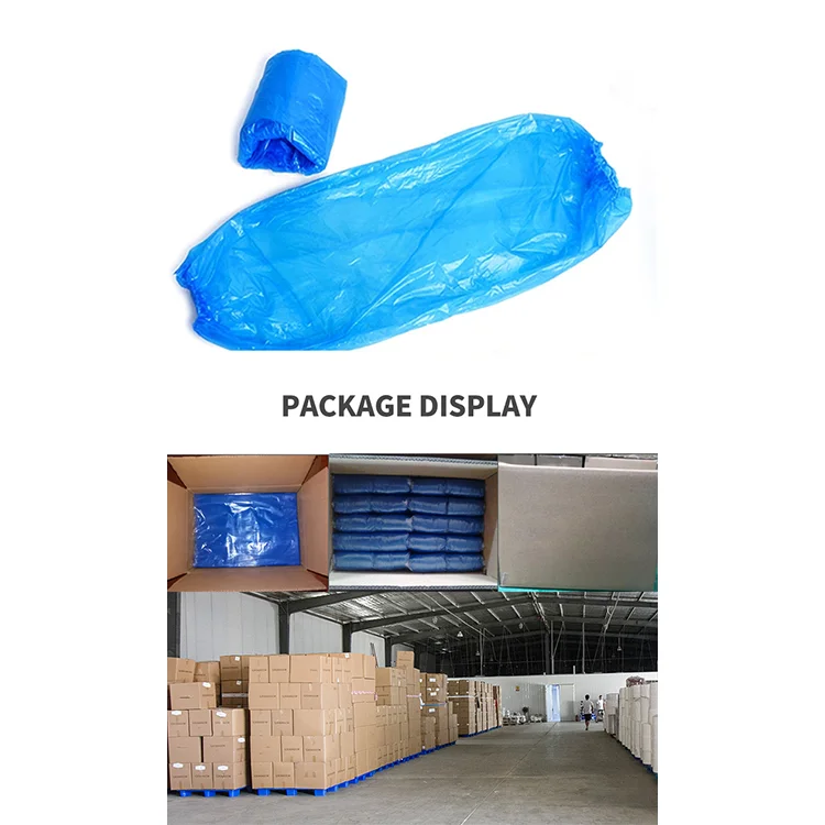 Disposable Blue CPE Plastic Arm Cover Sleeves for Food Industry PE Safety Products