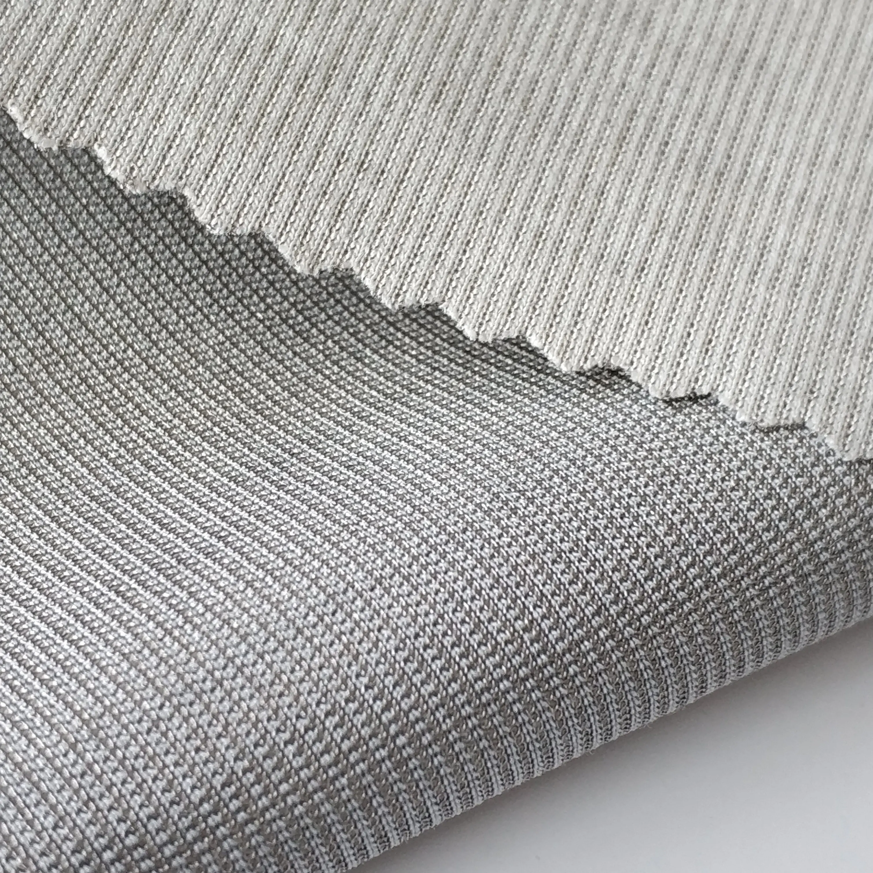 Silver Fiber Cotton Nylon Knitted EMF Shielding Conductive Fabric