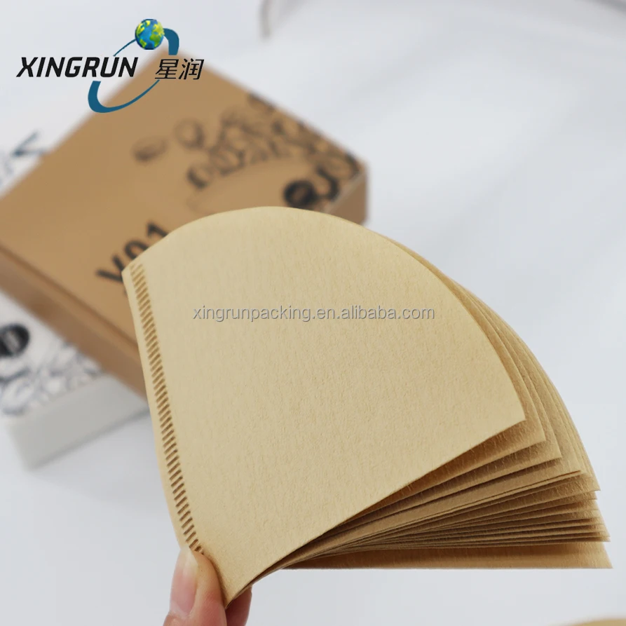 Usesoon new arrival fan sector shape pour over coffee filter paper 101 102 104 bleached and bleached cold brew