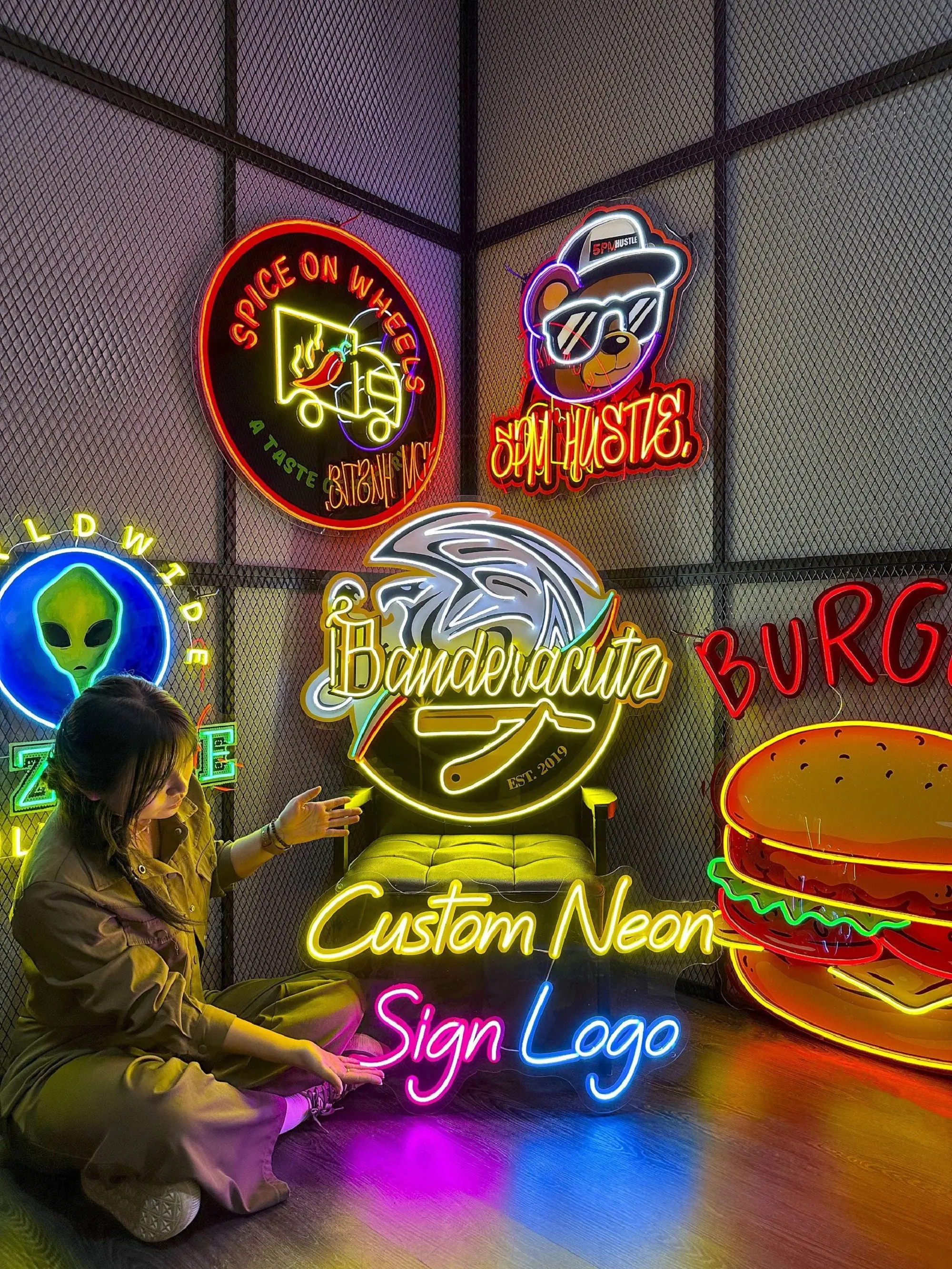 Drop Shipping Custom LED Neon Logo Sign Business LED Neon Sign Company Logo Light Sign for Cafe Shop Restaurant Beauty Store