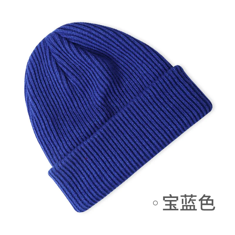 Custom Knitting Rib Winter Beanies Men Hats for Adults with private Label