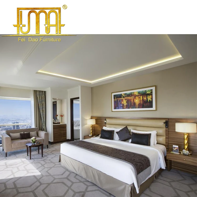Dubai Hotel modern classical design luxury 5 star hotel bed room furniture