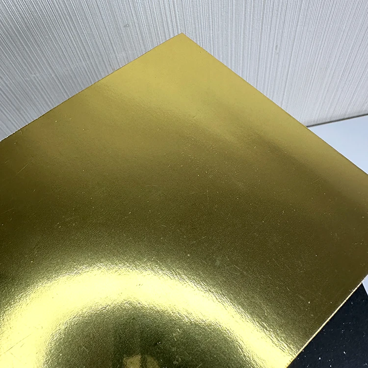 Custom Gold color aluminum foil laminated paper Gold Foil GIft Card Paper Board