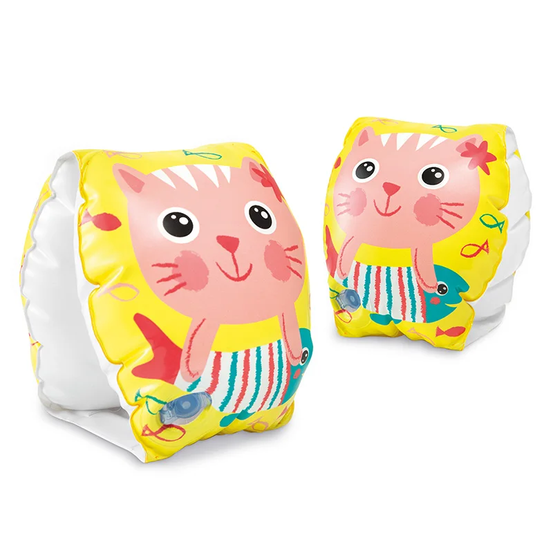 INTEX 56665 счастливый котенок нарукавные повязки для плавания детское безопасный надувной поплавок детский плавательный