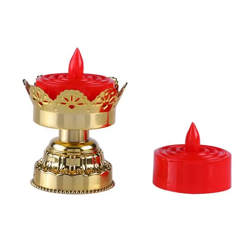 Wholesale Plastic Candlestick LED Candle Flameless  Light Candles Pary Flickering Party Buddhism Temple Smokeless Led Candela