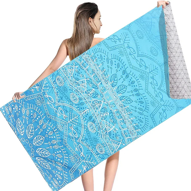 Microfiber Quick Dry Bath Towel Light Weight Absorbent Beach Towel Custom Printed Beach Towel