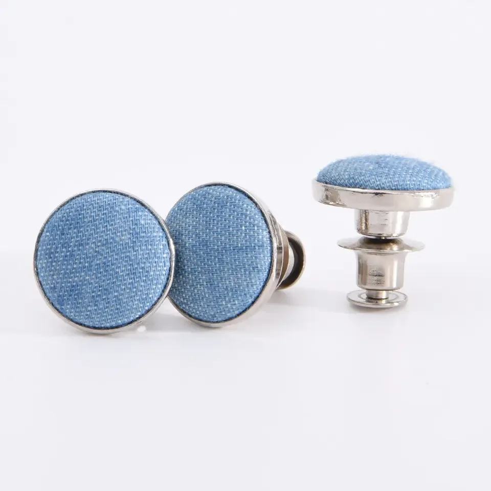 Fabric Cover Jeans Button No Sew Instant Button Adjustable Pants Buttons Kit
