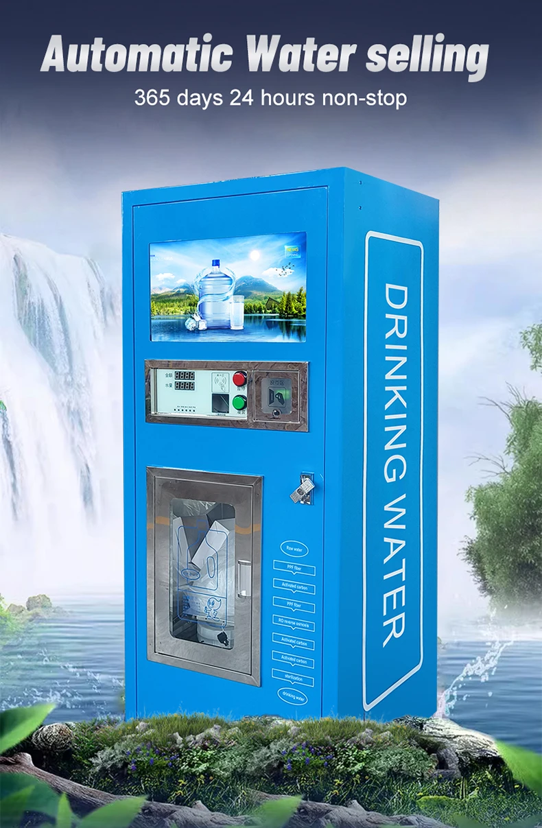 Automatic 400gpd Vending Machine Water Cold Water Warm Water For Sale