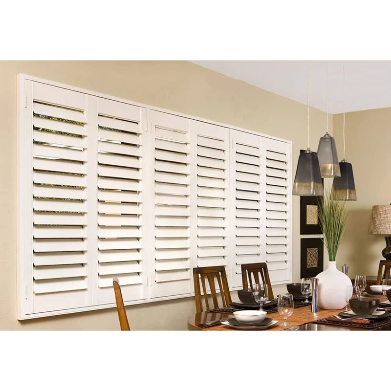 2020 Hangzhou Ready made home interior work Security basswood  Plantation Window Shutters
