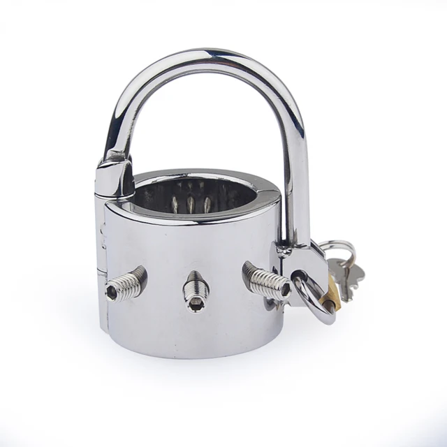 New Stainless Steel Ball Stretcher Scrotum Pendant Testis Restraint Penis Lock Ring for Men