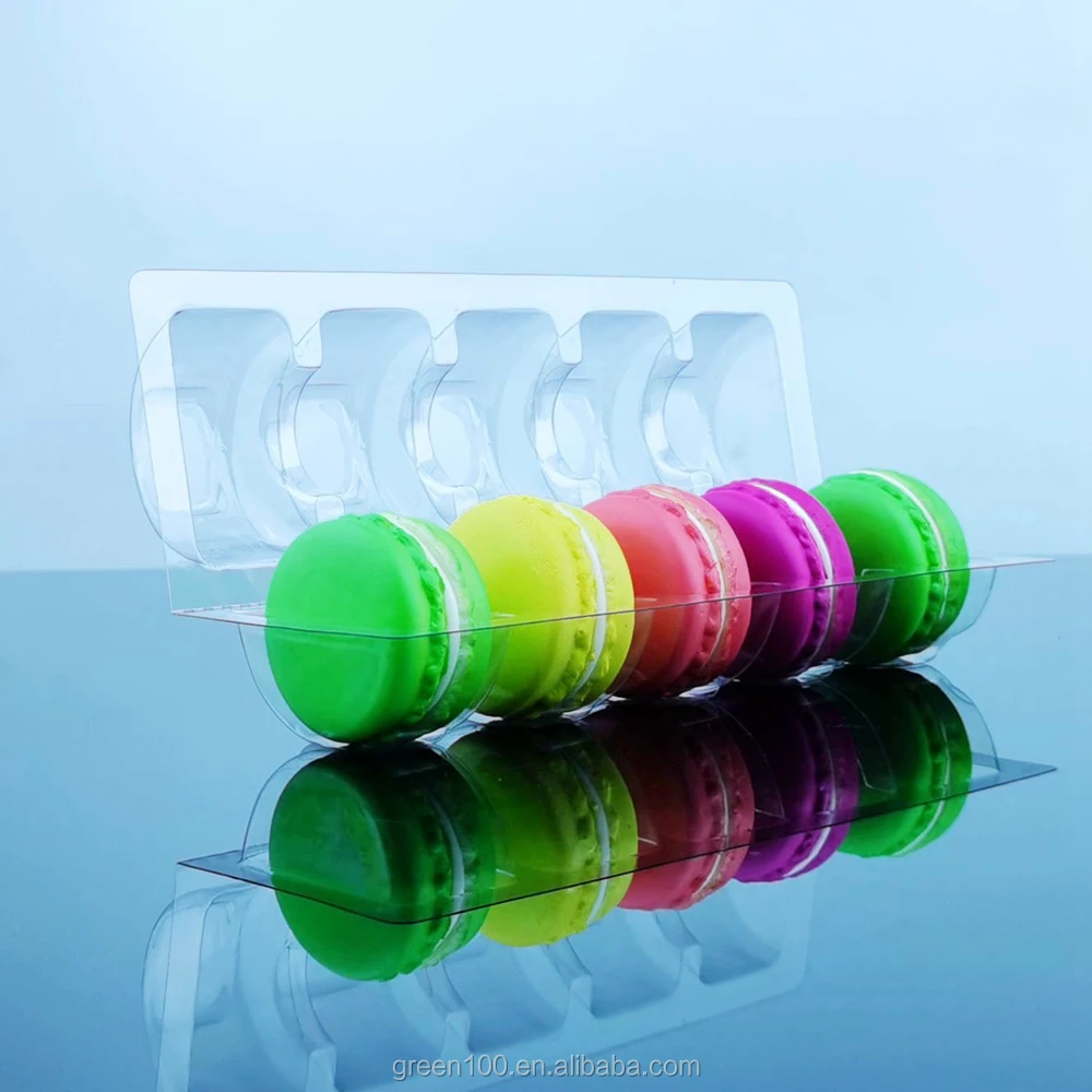 Wedding Macaron  Bakery Gift Blister Tray Package 10pcs custom printed logo macarons packaging boxes