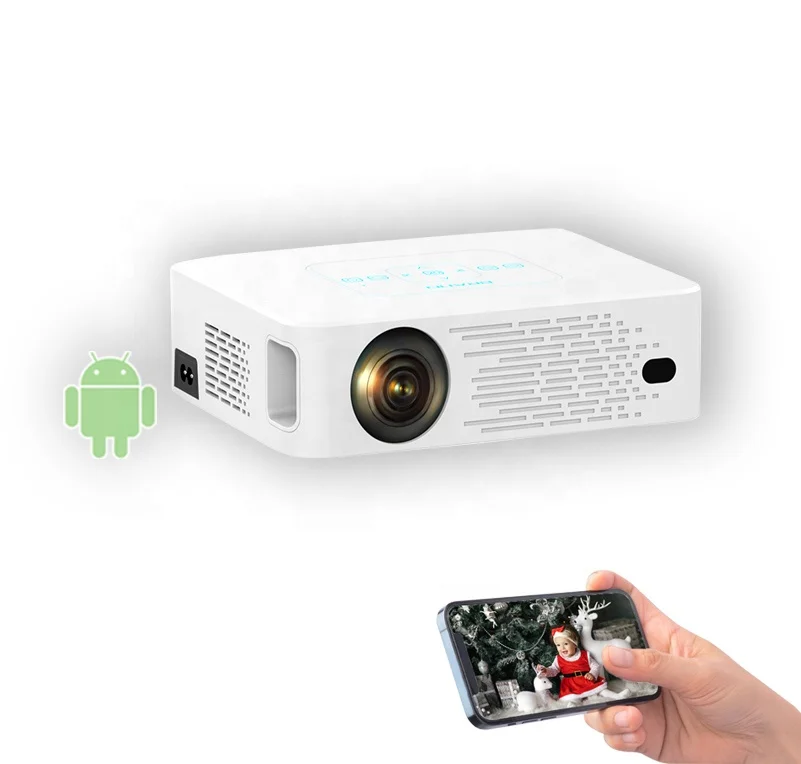 [Самый популярный проектор с высокой яркостью Android TV] беспроводной ЖК-проектор Full HD 1080P для домашнего кинотеатра 4K мини портативный проектор