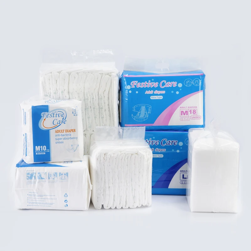 Wholesale low price plain woven adult diaper disposable hospital adult diaper