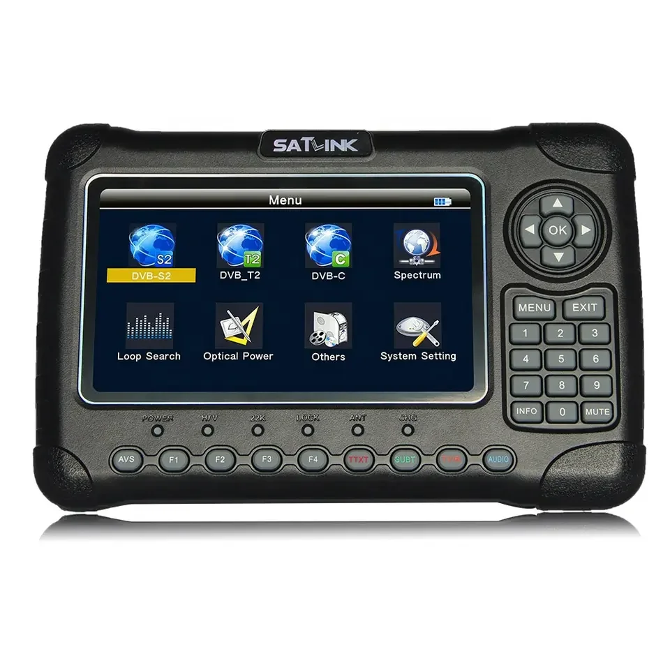 Combo Sat link WS-6980 Satellite Finder  With 7inch LCD Display  DVB S2 DVB T2 DVB C finder Satellite For Gps Tracking