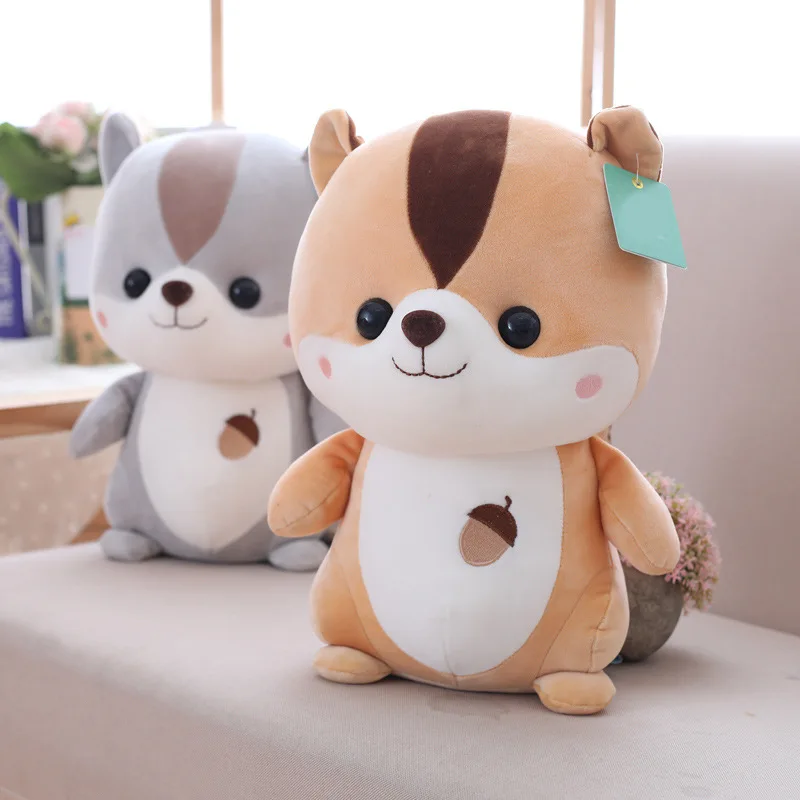 HWA Cartoon Animal Cute Doll Squirrel Girl Big Size Wholesale Minion Toy Animal Stuffed Plush Toys