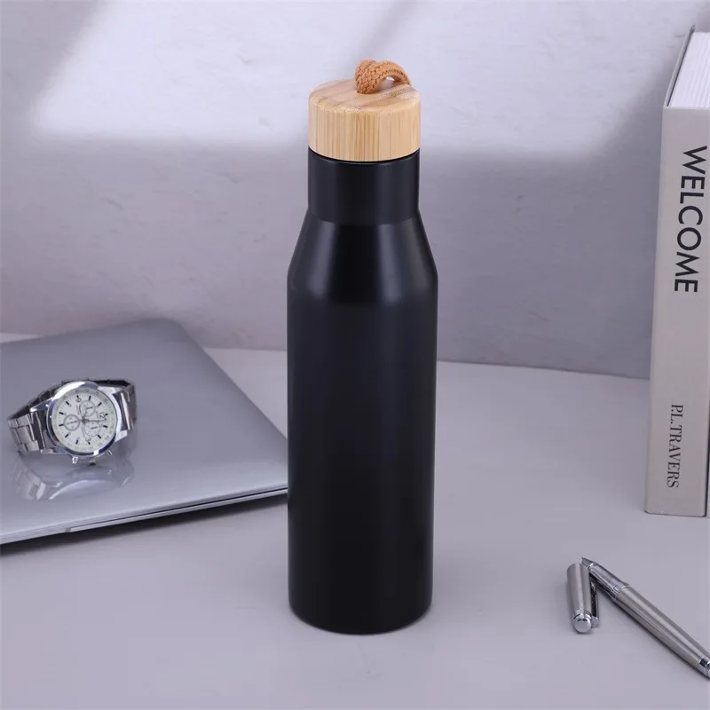 Feiyou Custom Logo 500ml Vacuum Insulation Cup 304 Stainless Steel Outdoor Sports Water Cup with Rope Stopper Cover