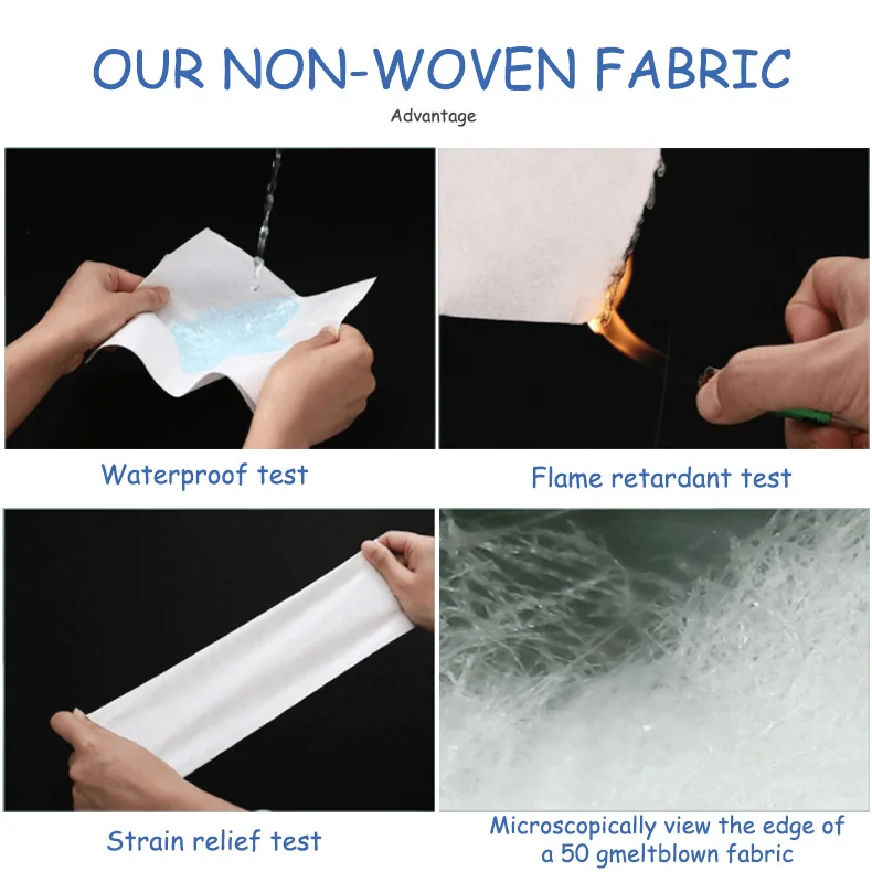 Custom 100% polyester fabric spunbond non-woven fabric degradable breathable bag clothing lining PP non-woven fabric