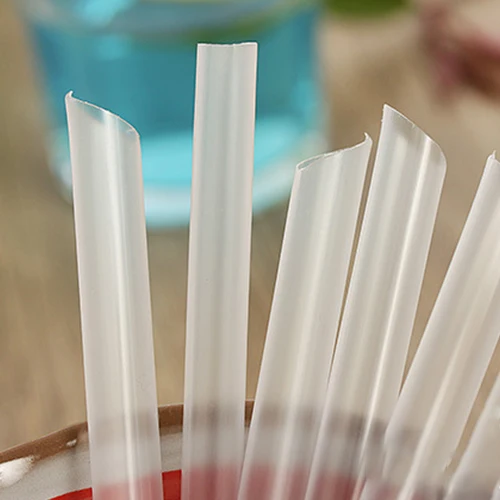 Disposable independent packaged plastic straws12*240mm plastic PP disposable juice coffee plastic drinking straws