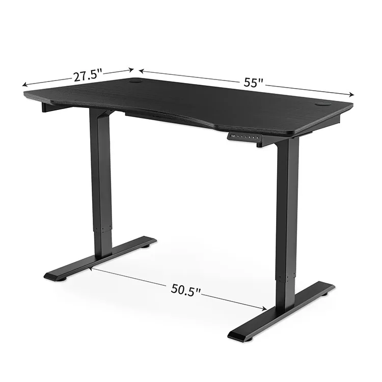 
Economical Wooden Sit Stand Working Luxury Executive Office Principal Stand Up Desk Dual Motor Electric Lifting Office Table 
