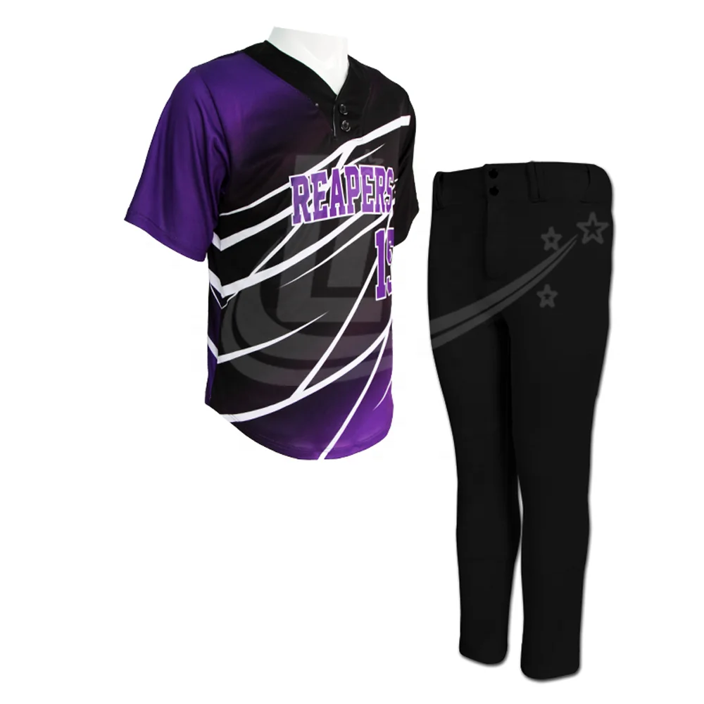 OEM Custom Made Sublimation Baseball Uniform / Best Design Sublimation Baseball Jersey and Pant