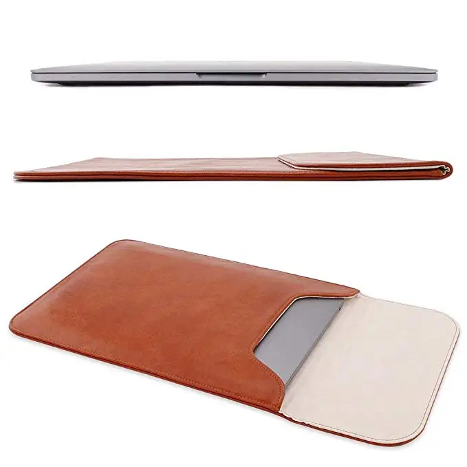 
Hot sell Computer sleeve Leather laptop cover file pocket document pouch 