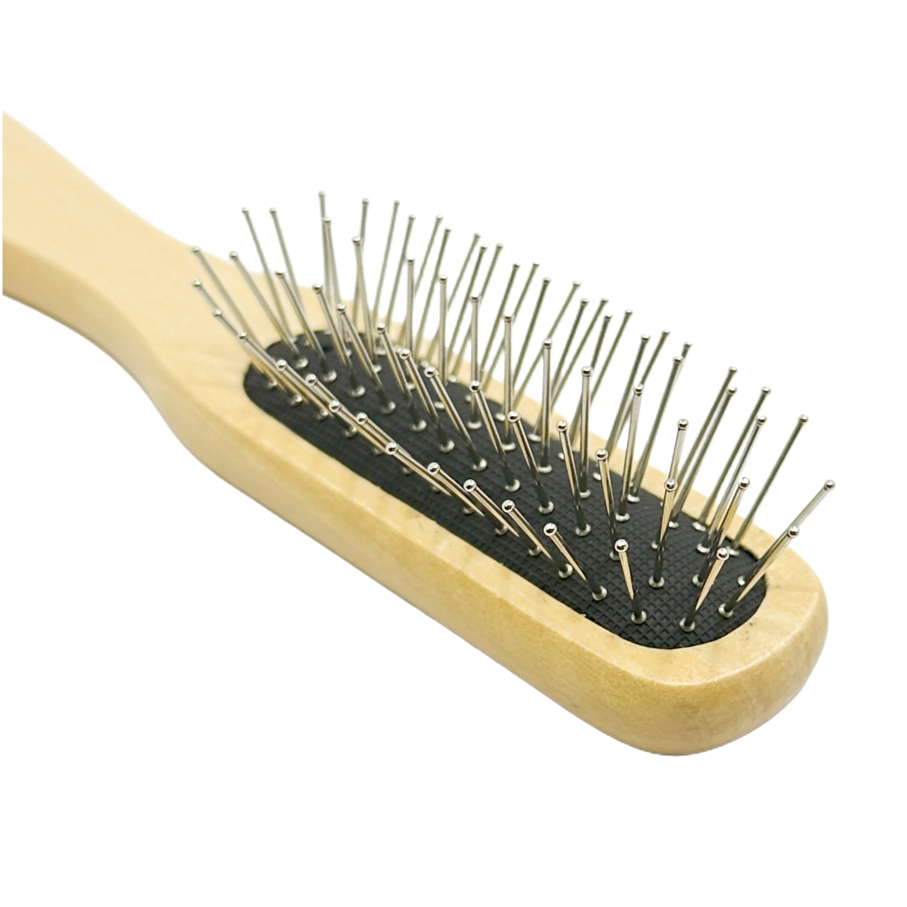 Hair Brush High Quality Stainless Steel Wooden Promotional Wooden Hair Brush Massage Comb