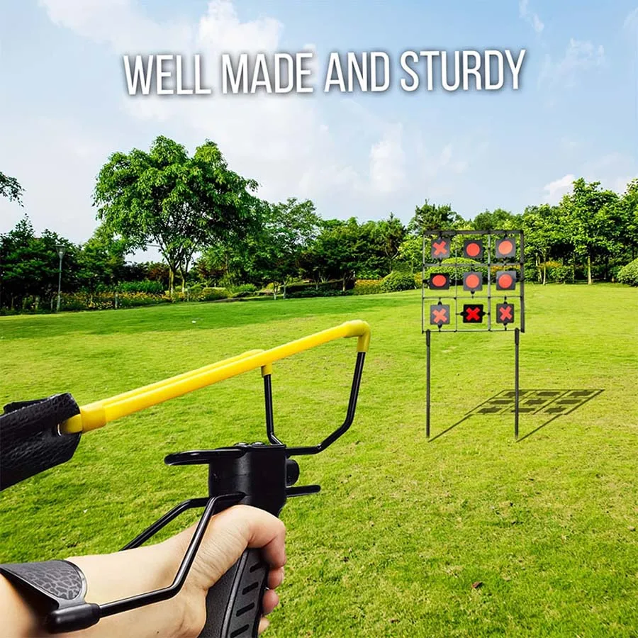 9x18inch Spinner Shooting Targets Small Mini Steel Pellet Metal Resetting 9 squares automatic spinning reset