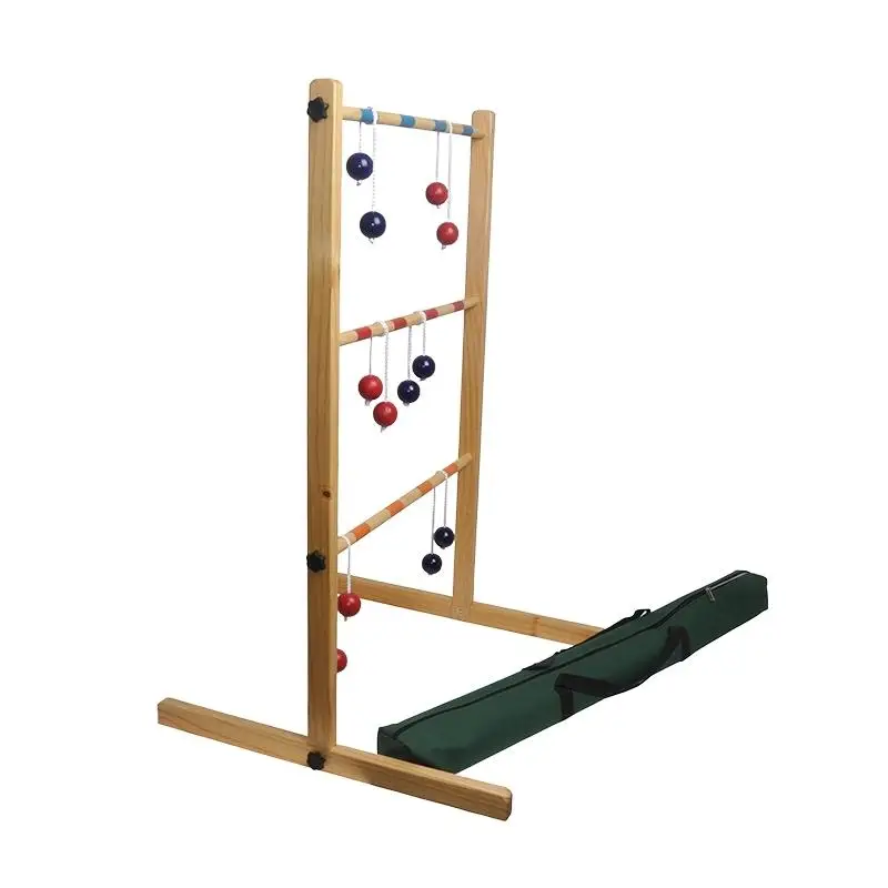 FSC Pine  En71 Kids Outdoor Yard Games Ladder Ball With Carry Bag For Children Outdoor Ladder Golf Toss Game