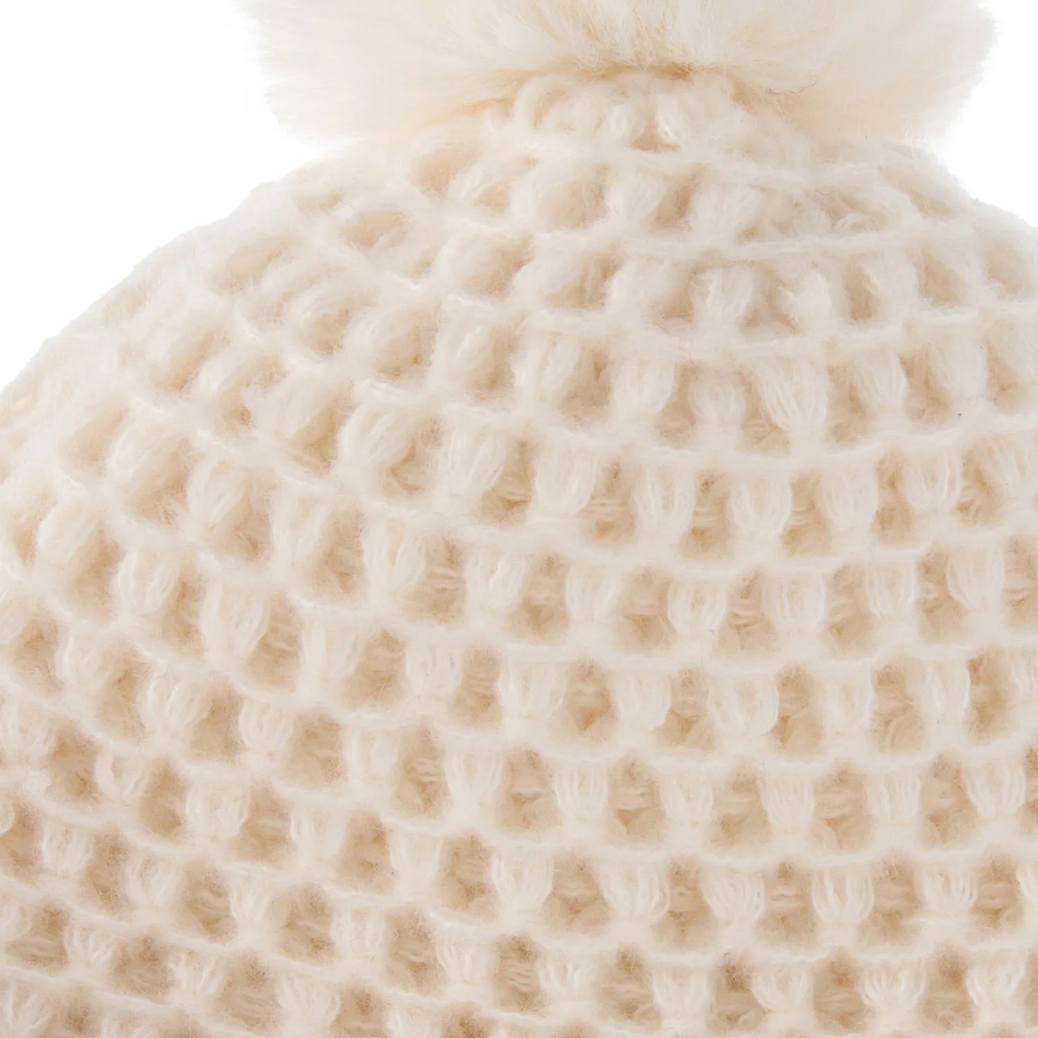 Custom New Fashion pompon ball waffle knit Knitted winter hat beanies hats with label hats wholesale