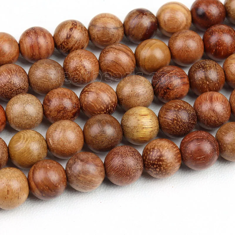 Natural Fragrant Burmese Rosewood Beads String, Burma Padauk Bead For DIY Mala Jewelry Making 6/8/10 mm, Length 38CM, 15Inches