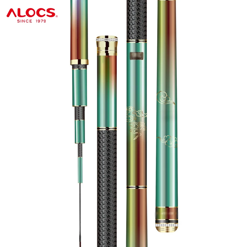 Alocs Wholesale Ultralight Carbon Fiber vara de pesca Sea Bait Carp Spinning Casting Rod Bass Fly Surf Fishing Pole Rod for Sale